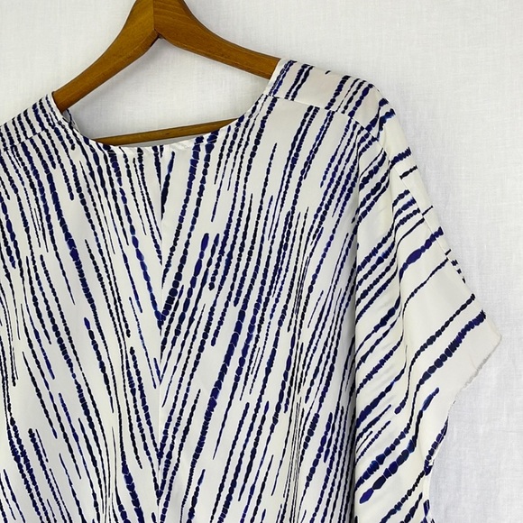 Hatch The Slouch Dress Blue White Size Petite - Picture 6 of 9